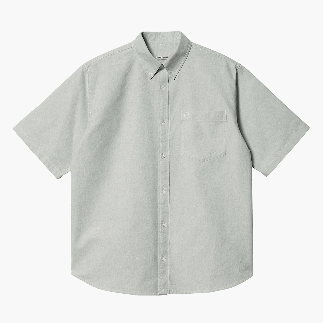 Carhartt WIP Braxton Short Sleeve Shirt Yucca + White