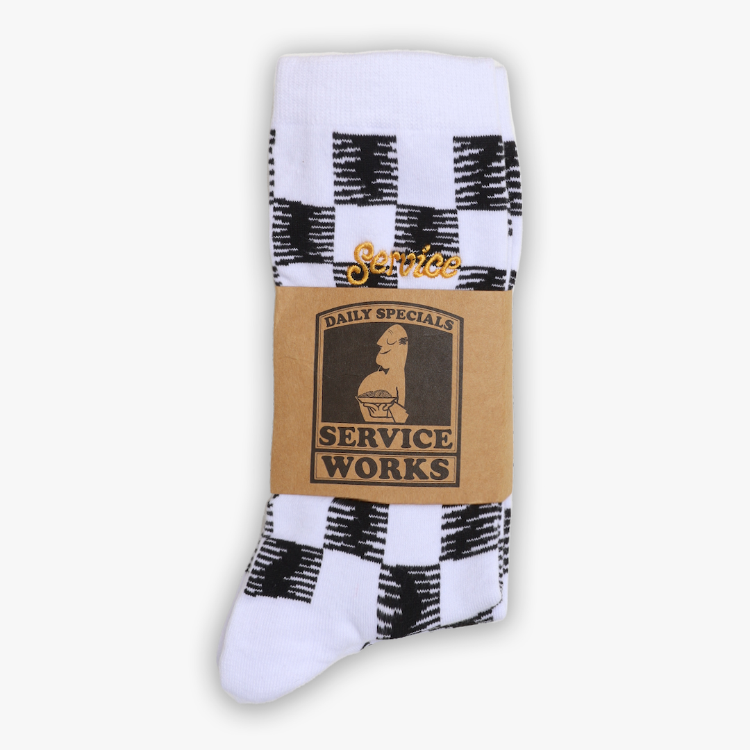 Service Works Checker Sock B+W Checker