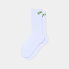 Polar Skate Co. College Logo Large Rib Socks White