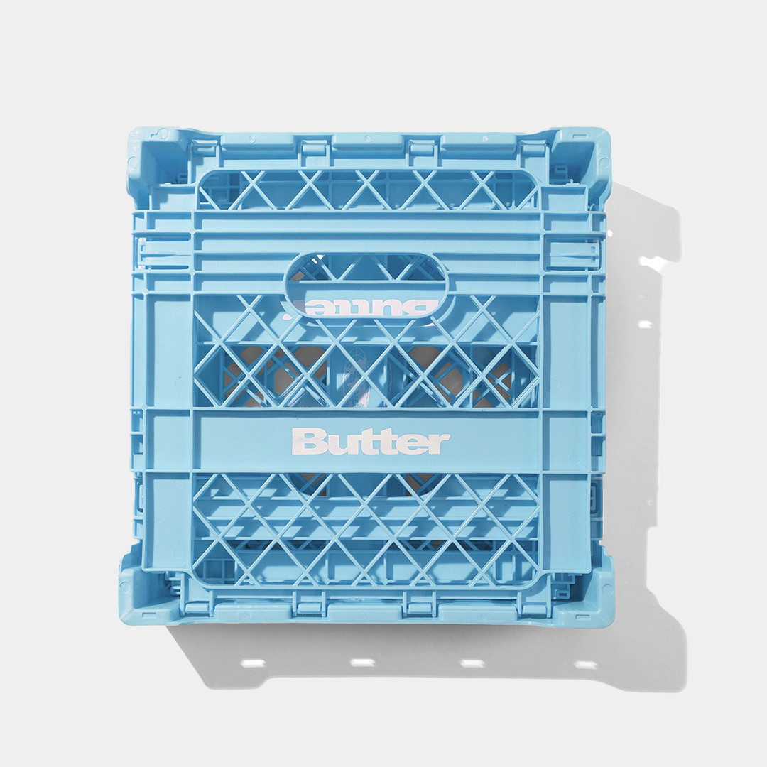 Butter Collapsable Record Crate Sky Blue