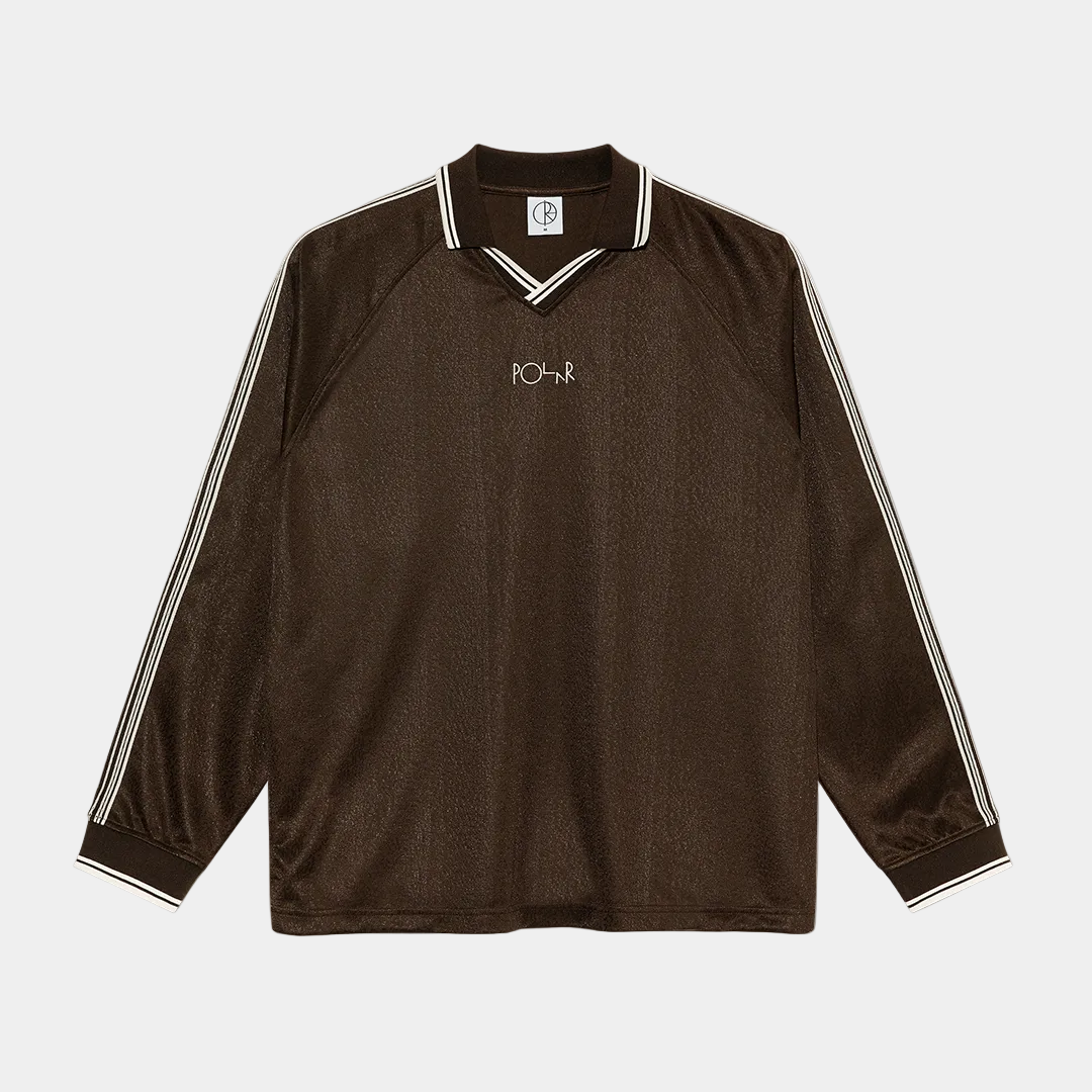 Polar Skate Co. Davie LS Shirt Chocolate + Ivory