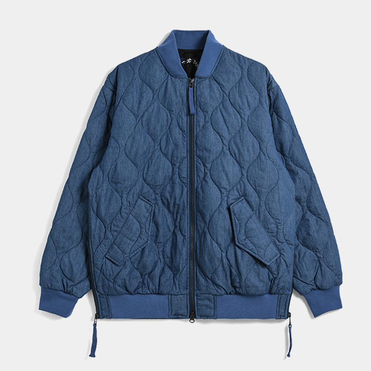 Taion Military MA-1 Down Jacket Indigo Denim