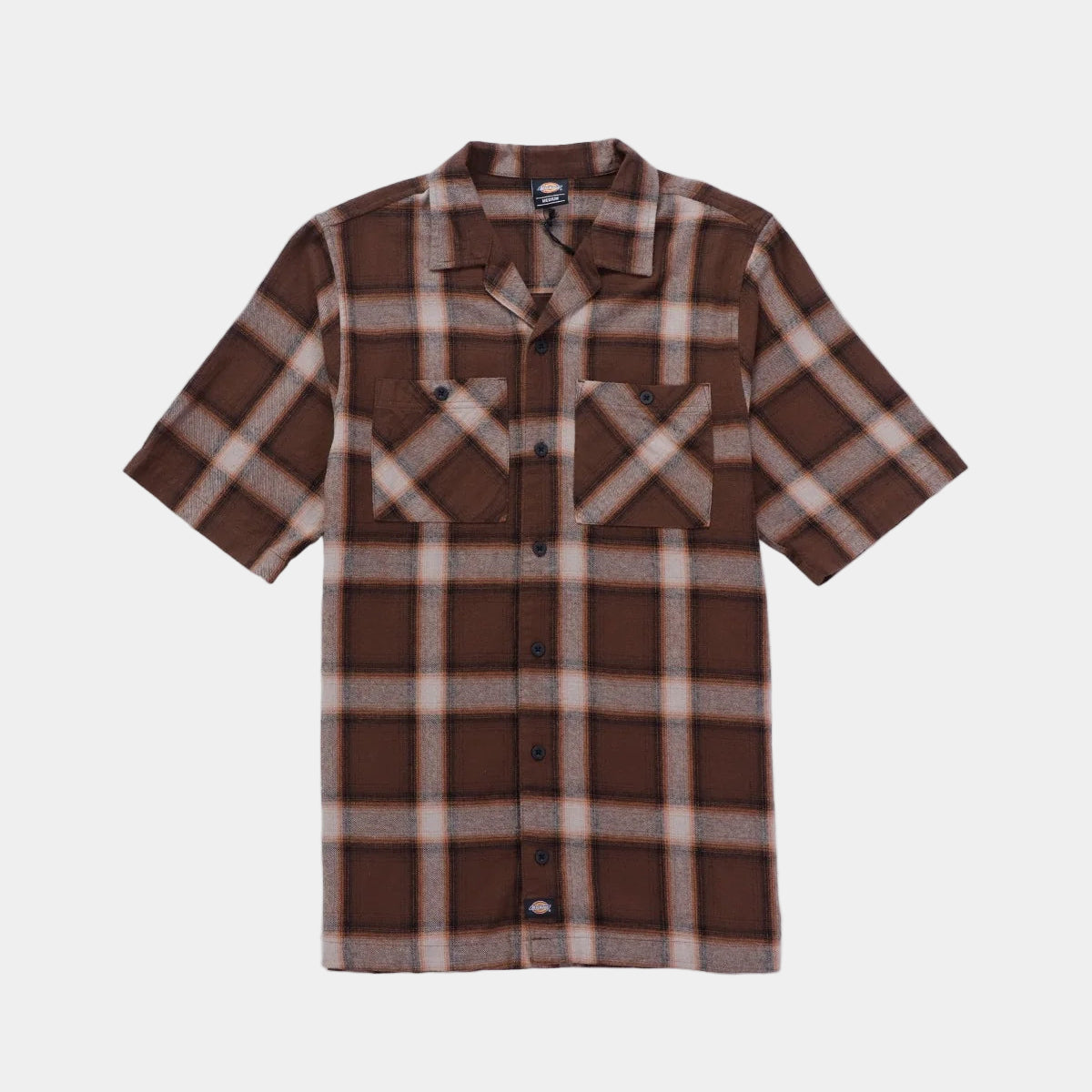 Dickies Down South SS Relaxed Fit Camp Collar Shirt Timber Brown