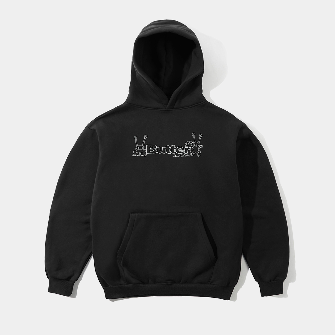 Butter x Daniel Johnston Frog Logo Pullover Hood Black
