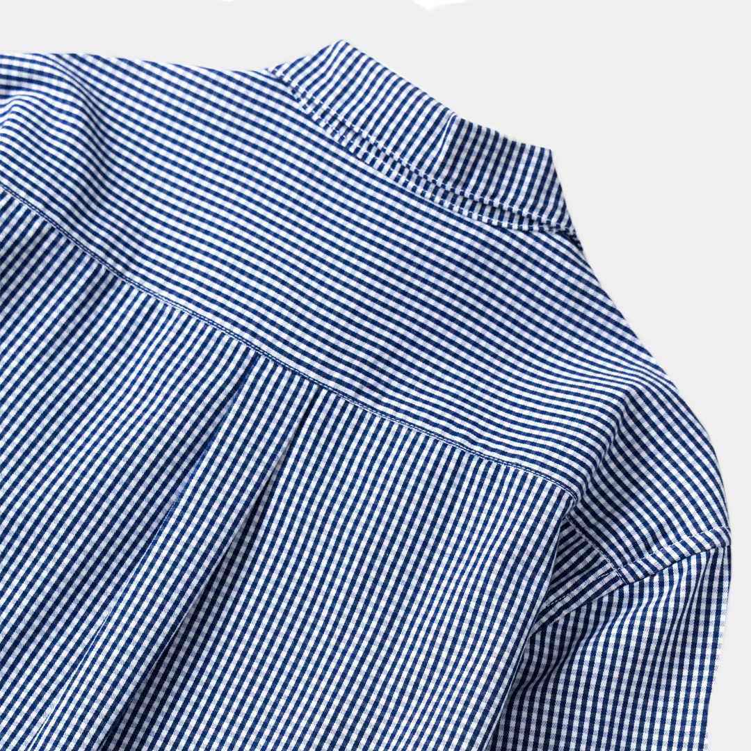 Service Works Gingham Waiter Shirt Blue