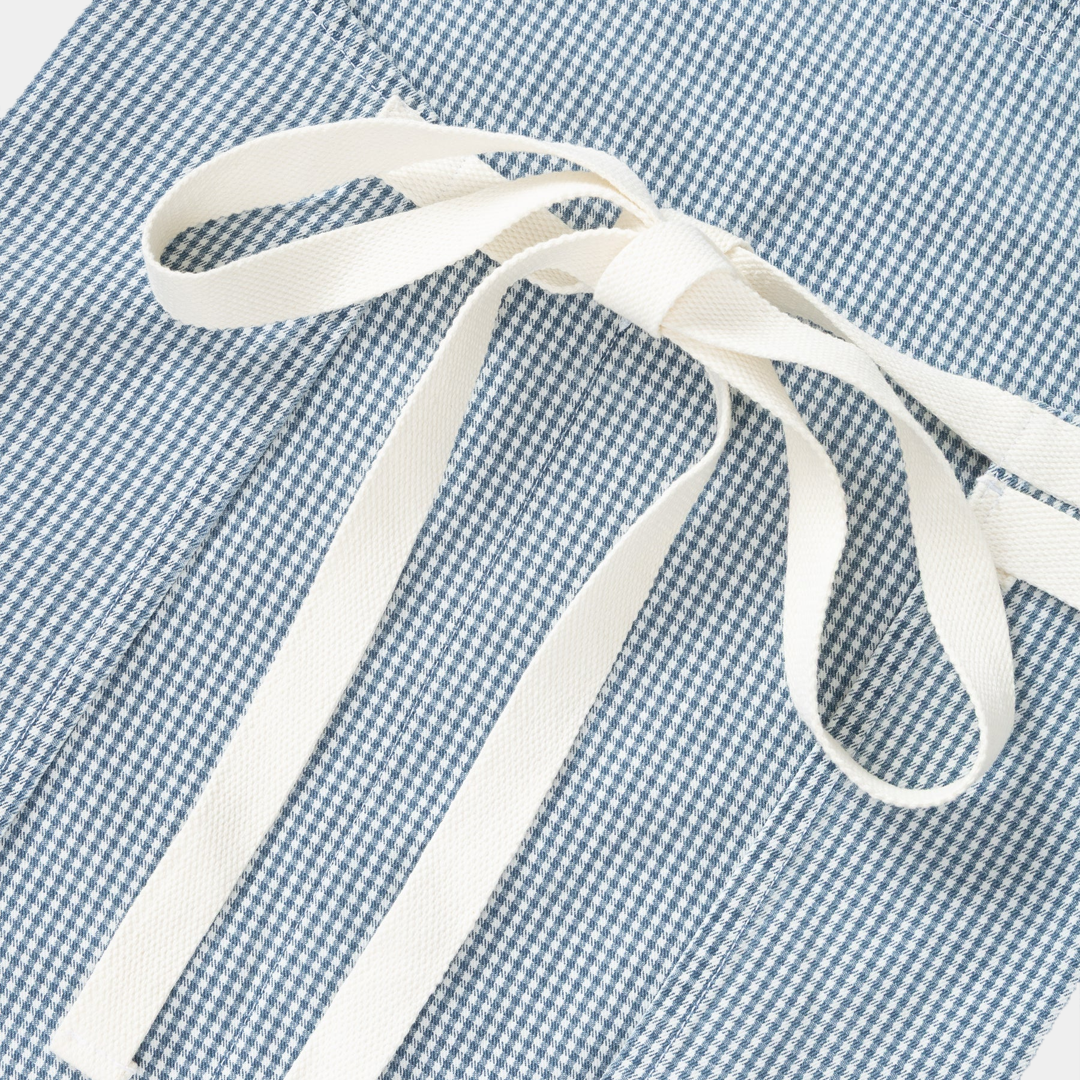 Service Works House Gingham Apron Blue