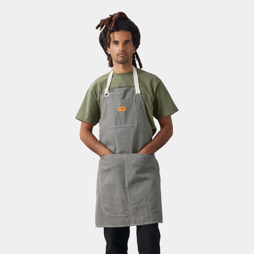 Service Works House Gingham Apron Black