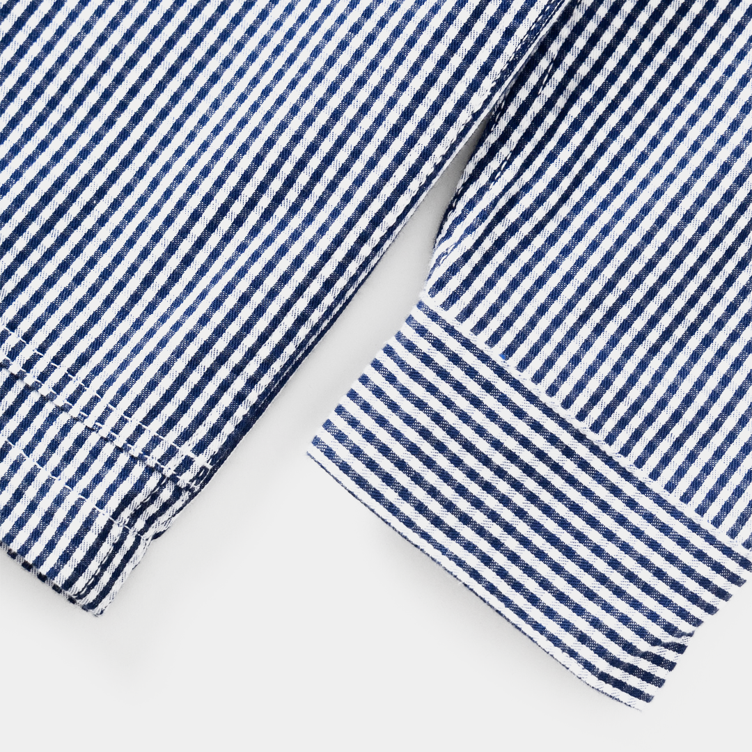 Service Works Gingham Waiter Shirt Blue