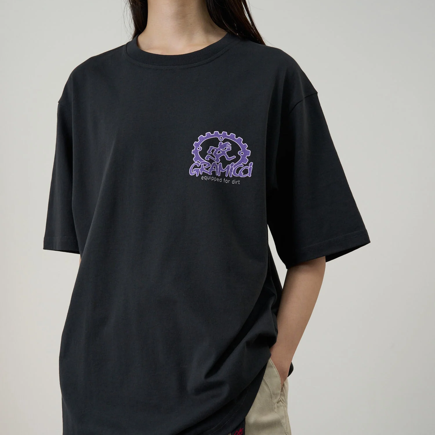 Gramicci Equipped For Dirt Tee Vintage Black