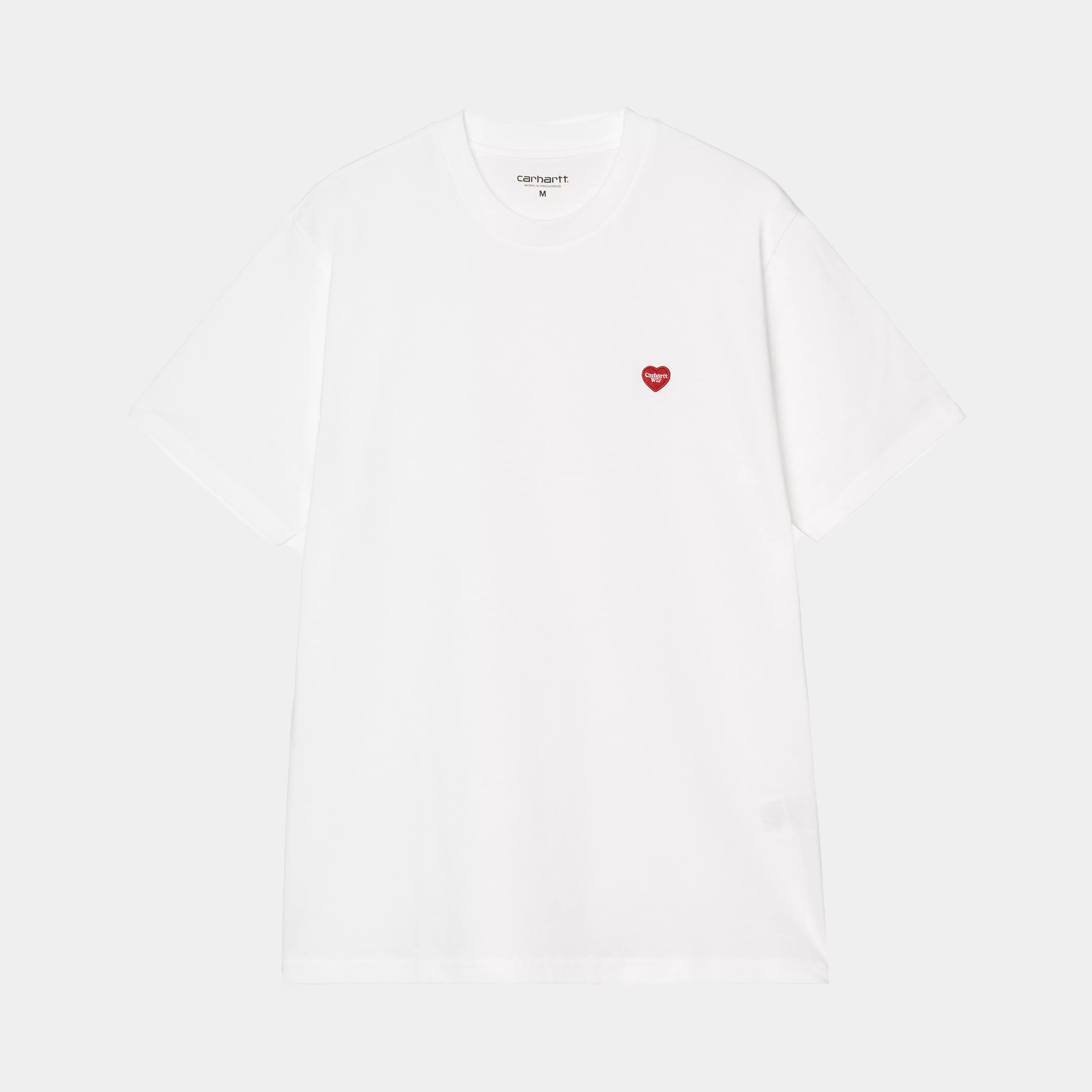 Carhartt WIP Small Heart T-Shirt White + Red
