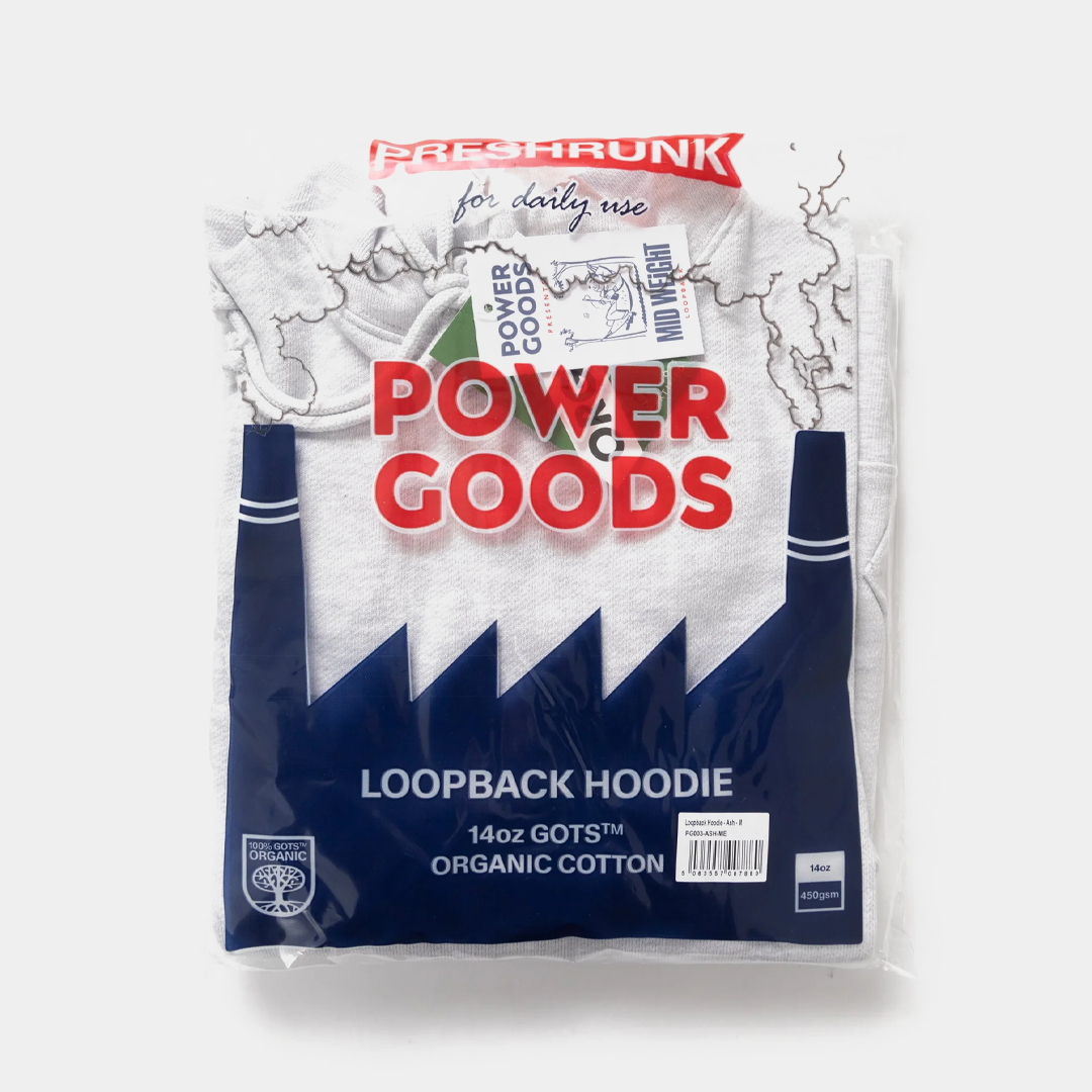 Power Goods Loopback Hoodie Ash
