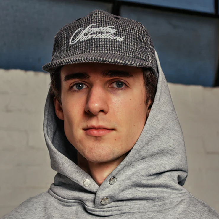 Someday Script Ballcap Houndstooth