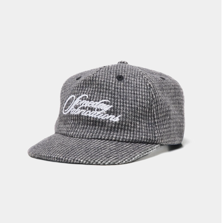Someday Script Ballcap Houndstooth