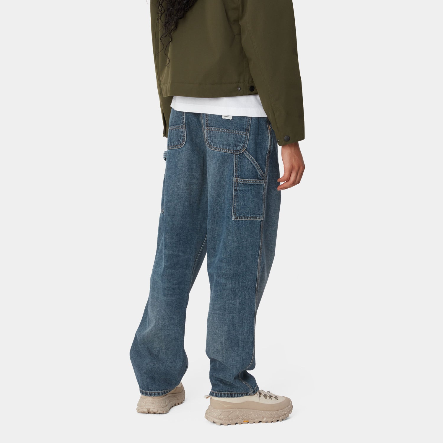 Carhartt WIP Women's Brandon Single Knee Pant Blue Dark Used Wash