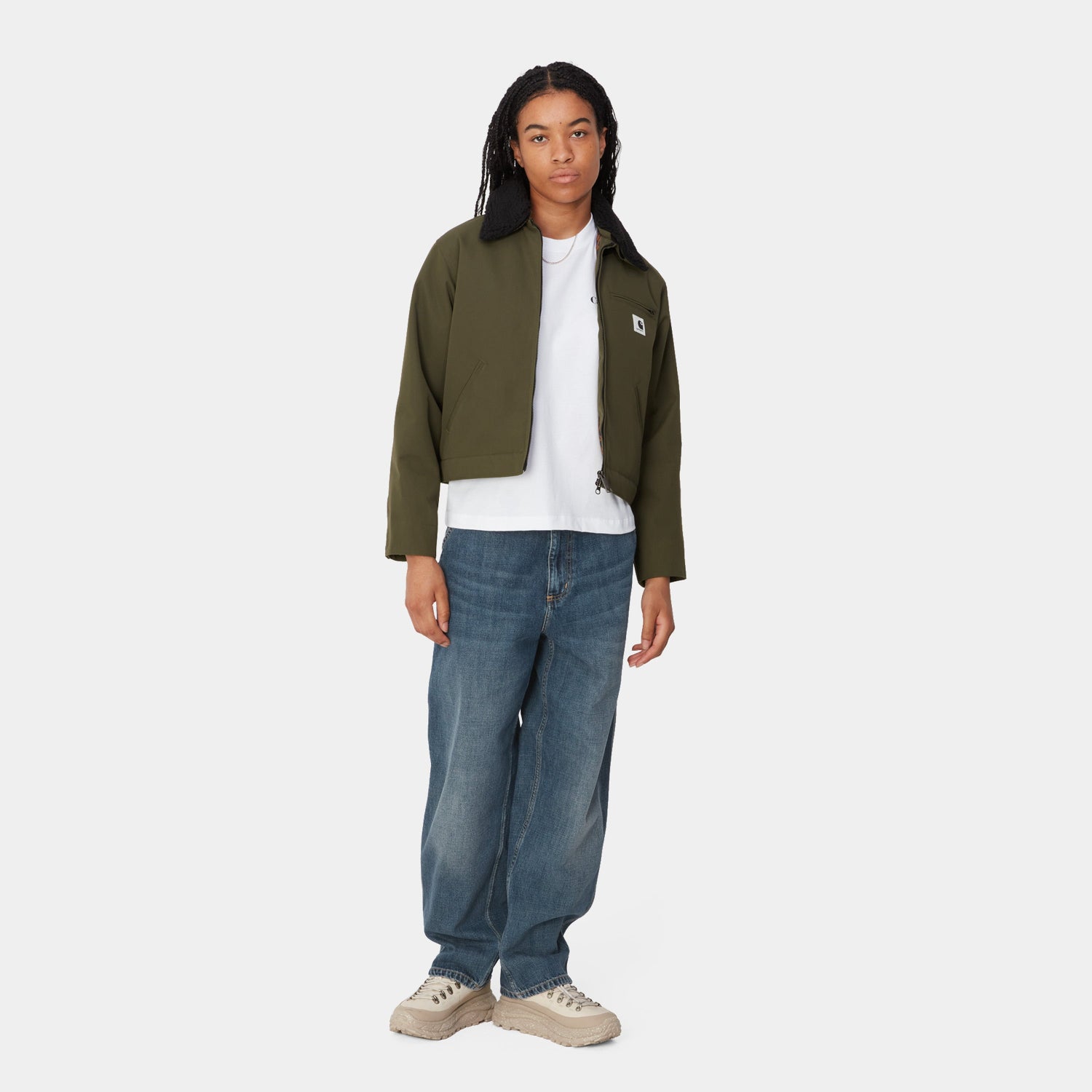 Carhartt WIP Women's Brandon Single Knee Pant Blue Dark Used Wash