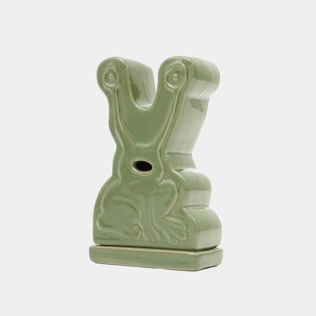 Butter x Daniel Johnston Frog Ceramic Incense Holder Light Green