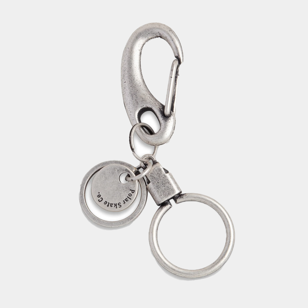 Polar Skate Co. Hook Key Ring Brushed Silver