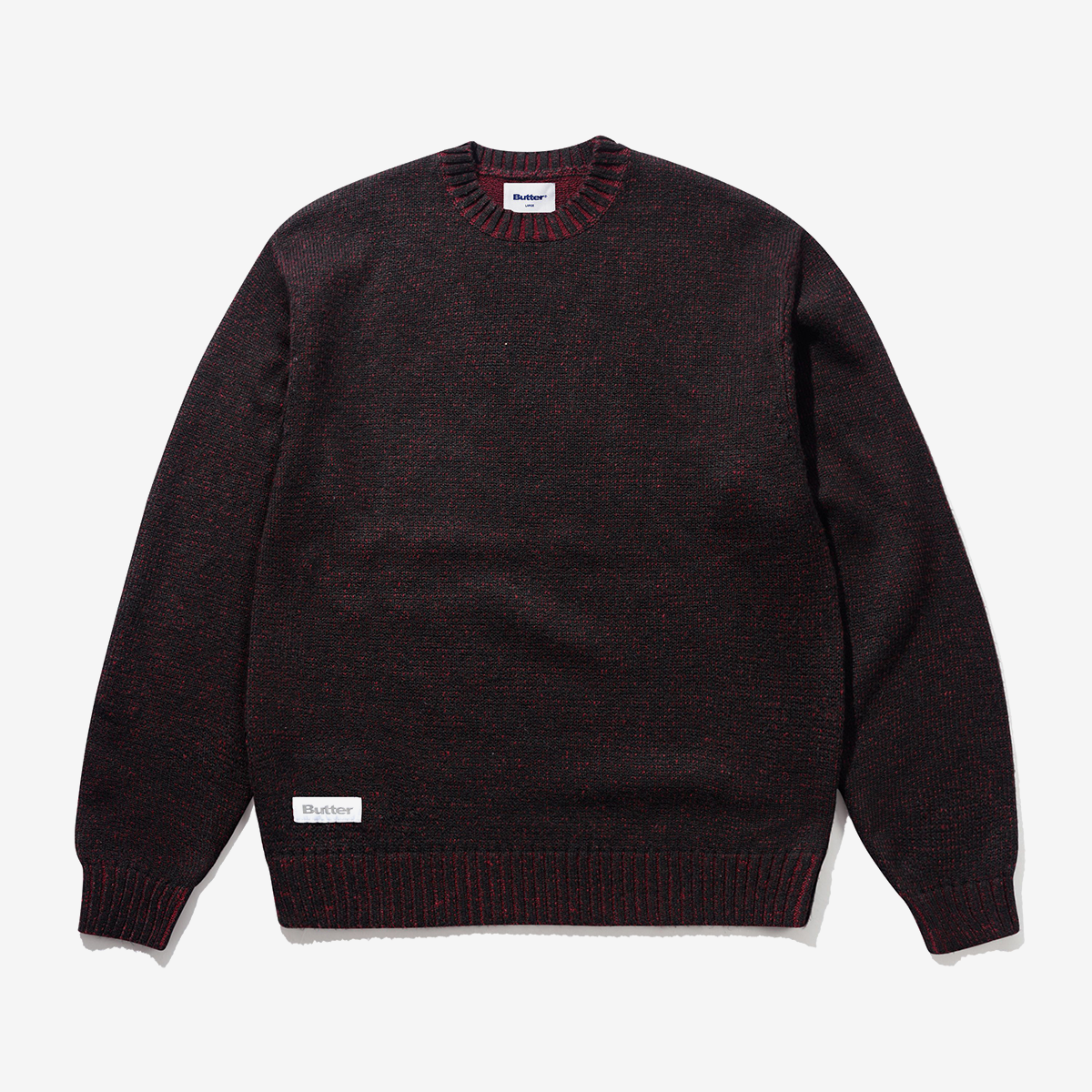 Butter Textured Knit Sweater Black