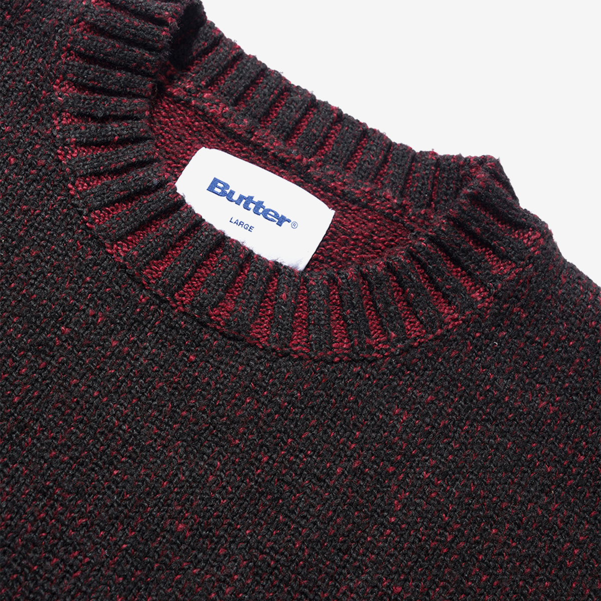 Butter Textured Knit Sweater Black