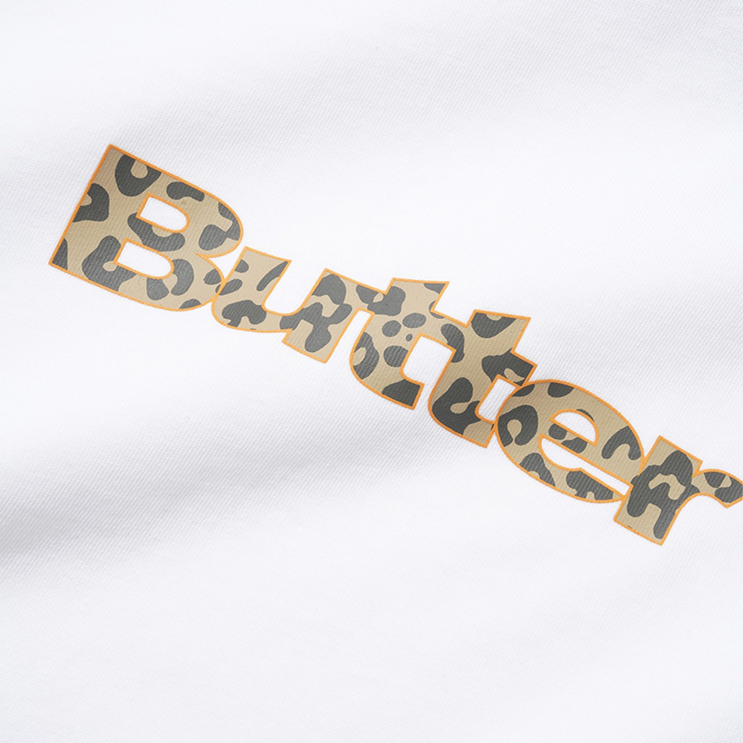 Butter Leopard Print Logo Tee White