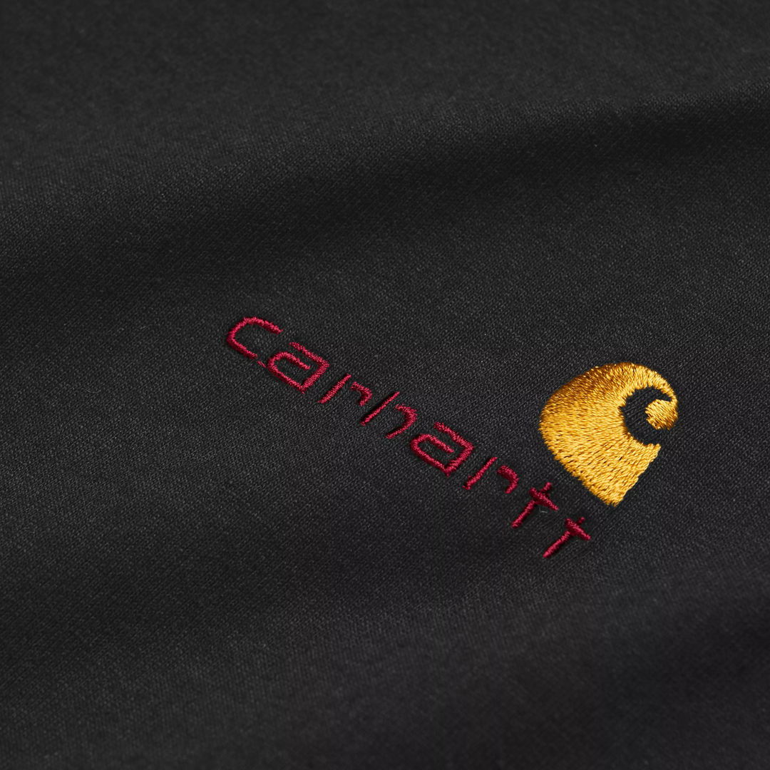 Carhartt WIP L/S American Script T-Shirt Black
