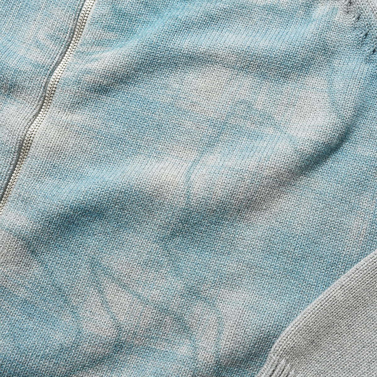 Butter Mustang Zip-Thru Knit Sweater Grey