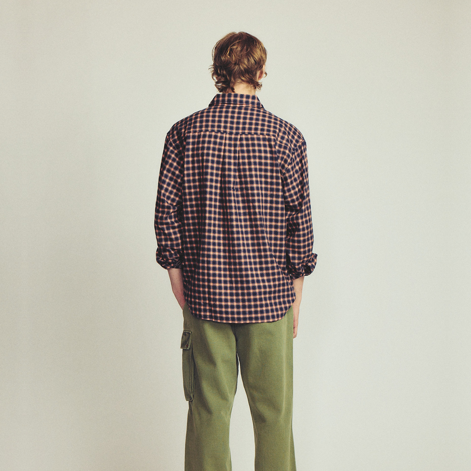 Larriet Grant Shirt Navy Plaid
