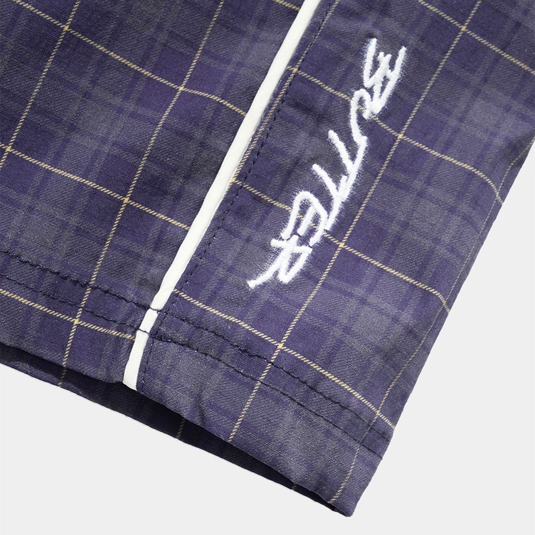Butter Main Shorts Navy Plaid