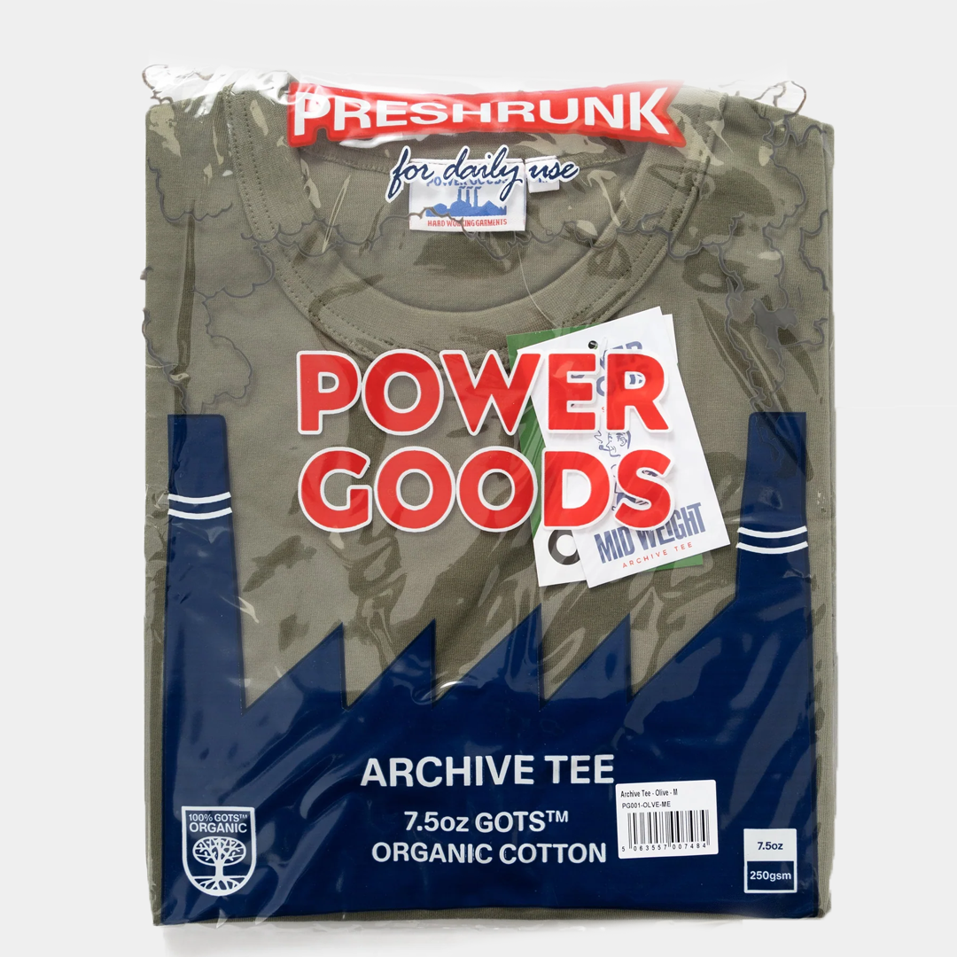 Power Goods Archive Tee Olive