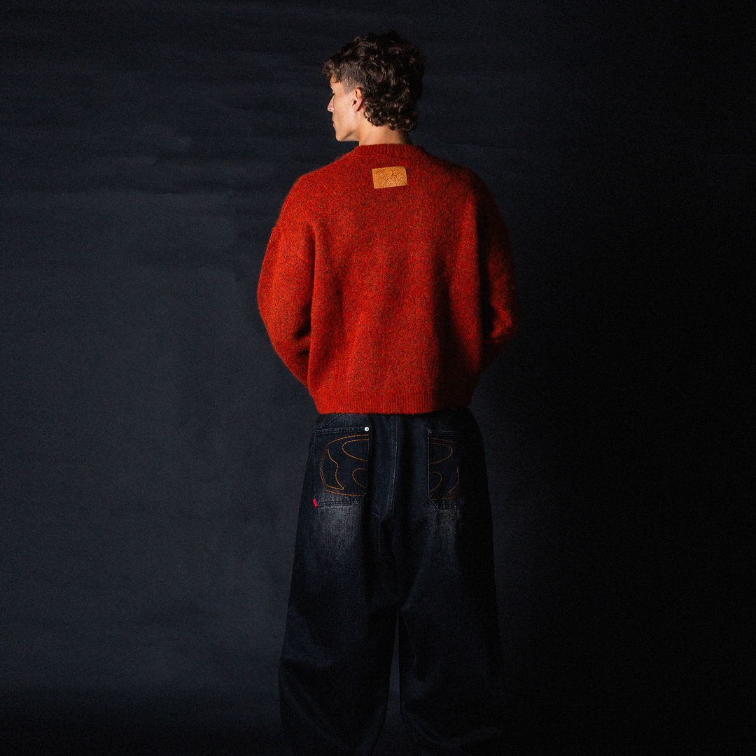 Buzzcut Basilisk Alpaca Fur Knit Burnt Orange
