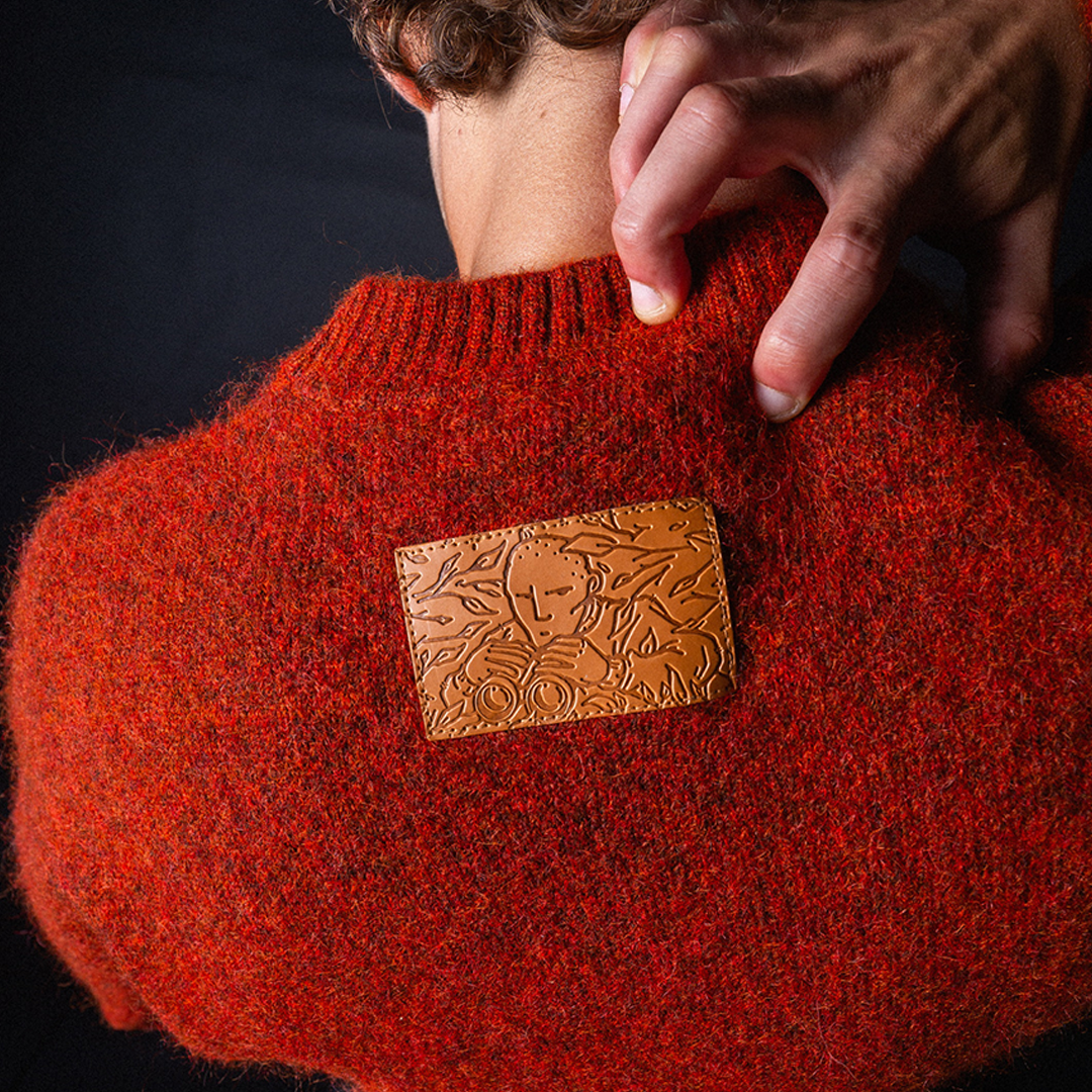 Buzzcut Basilisk Alpaca Fur Knit Burnt Orange