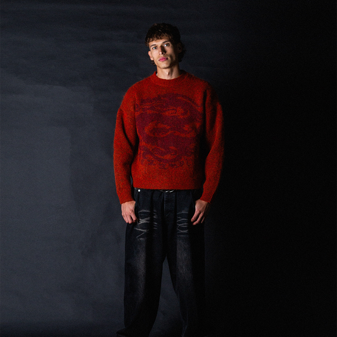 Buzzcut Basilisk Alpaca Fur Knit Burnt Orange