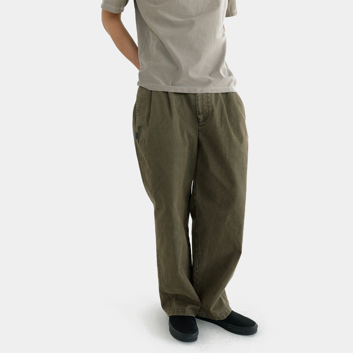 thisisneverthat Double Pleated Wide Pant Dark Olive