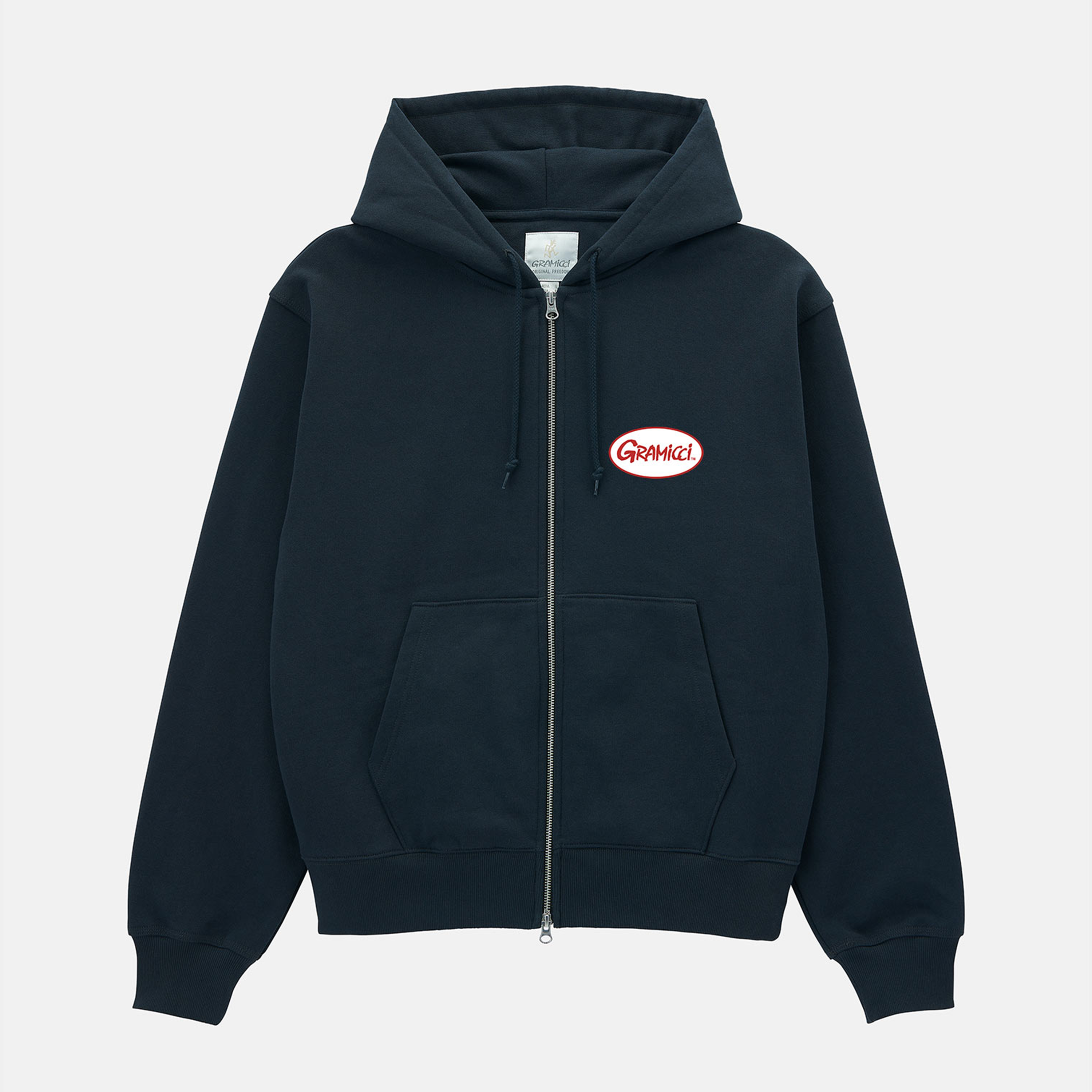 Gramicci Oval Patch Zip Hooded Sweatshirt Vintage Black