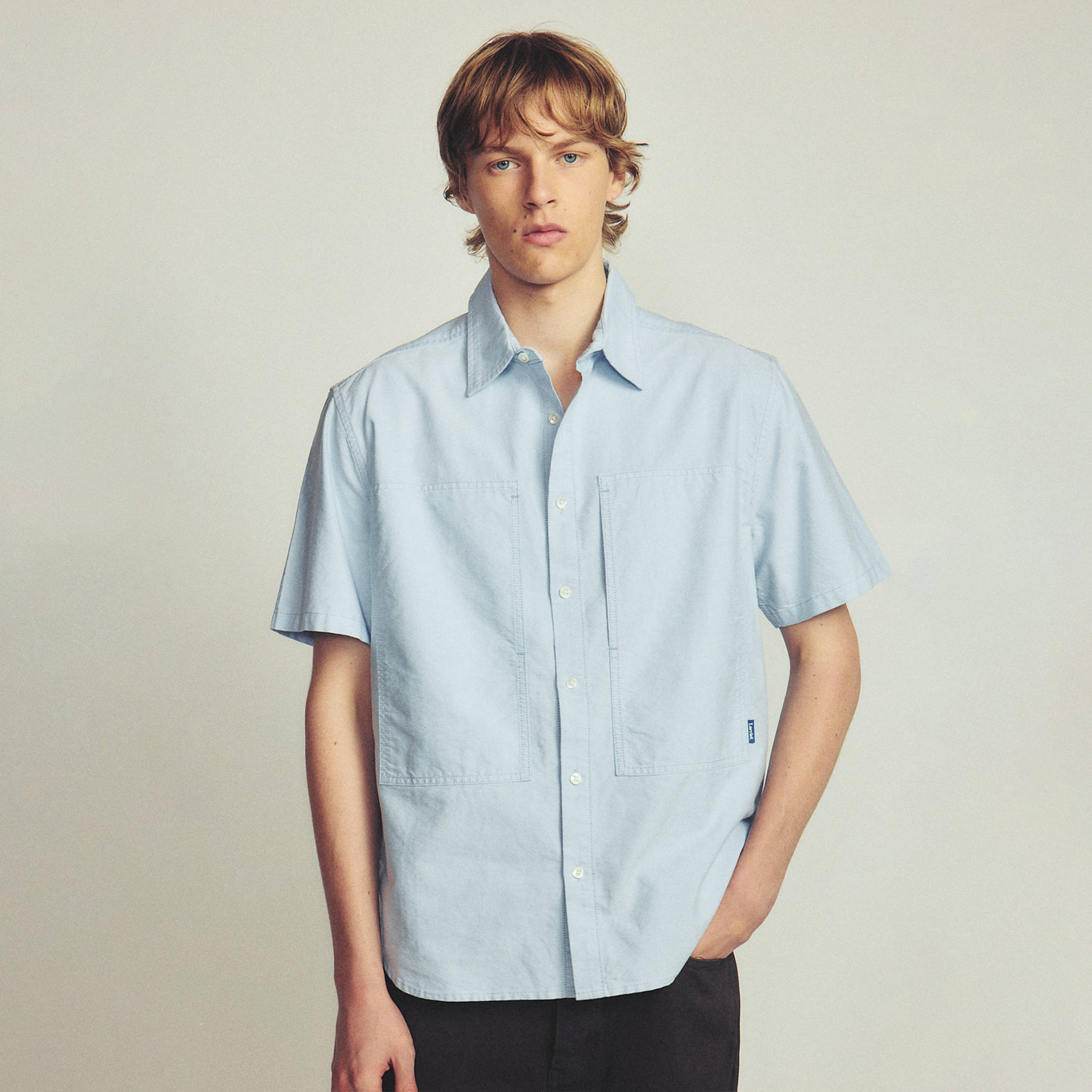 Larriet Cliff S/S Shirt Blue Oxford