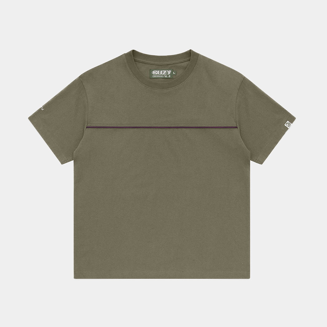Suzy Piping T-Shirt Olive