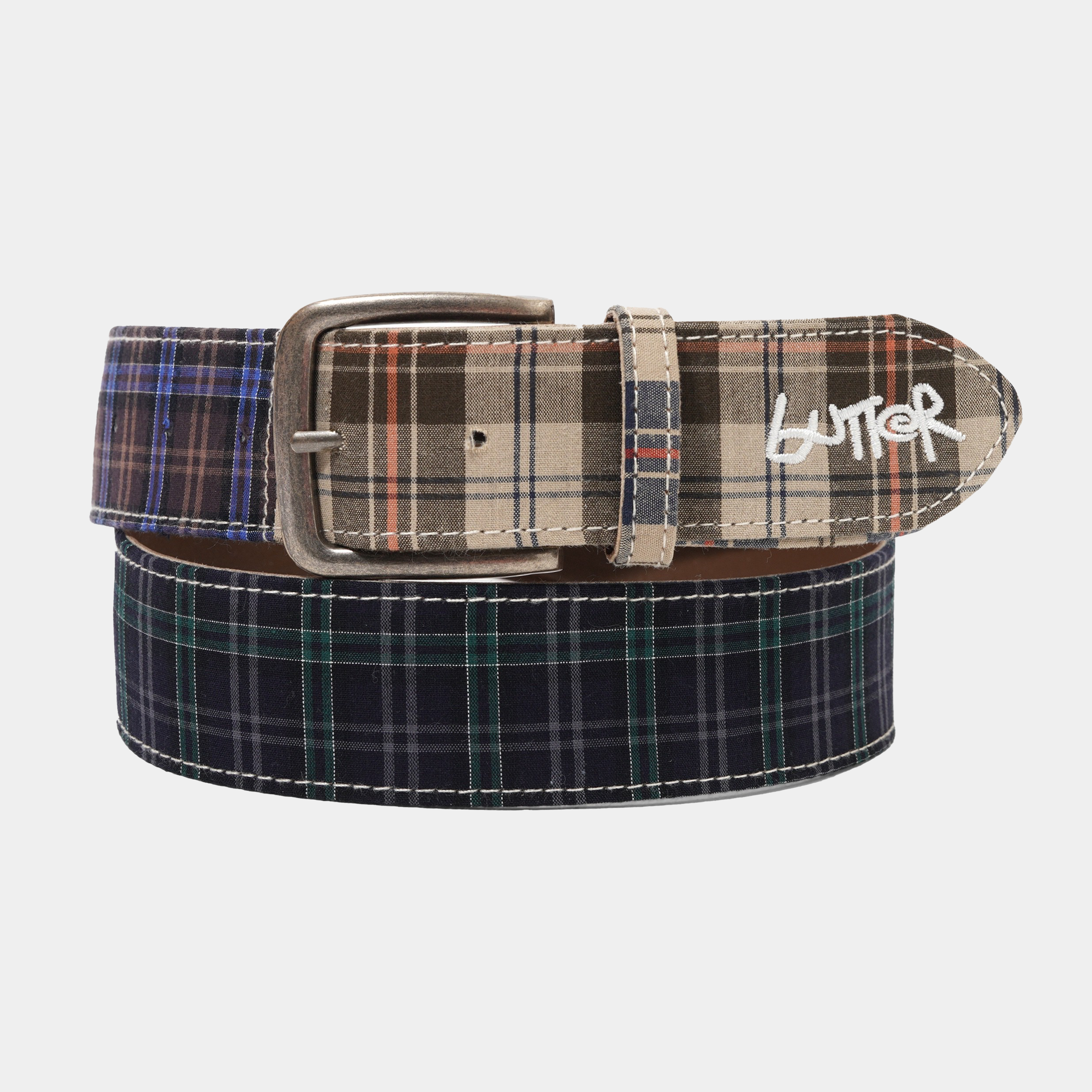 Butter Plaid Belt Patchwork Plaid