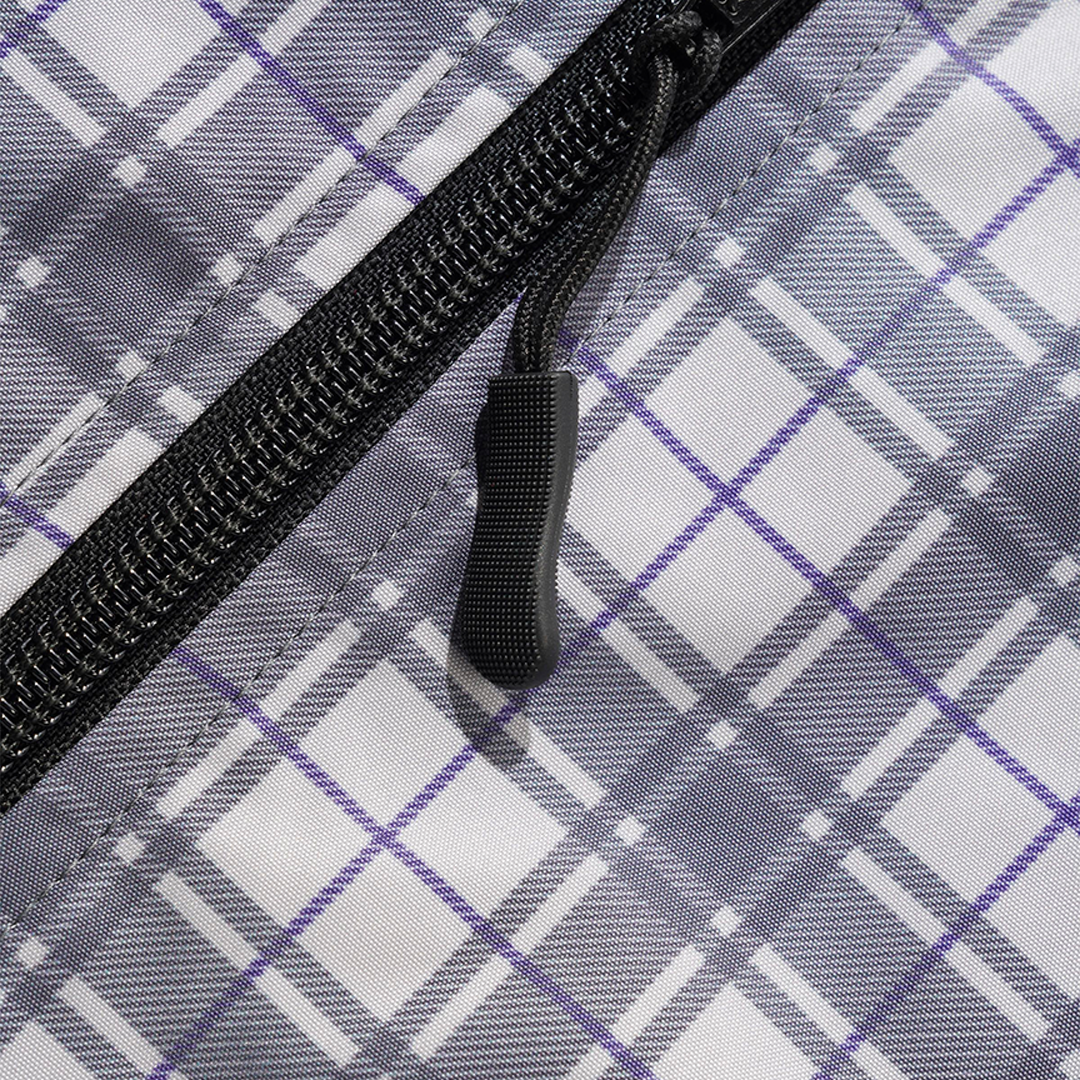 Butter Plaid Nylon Jacket Grey