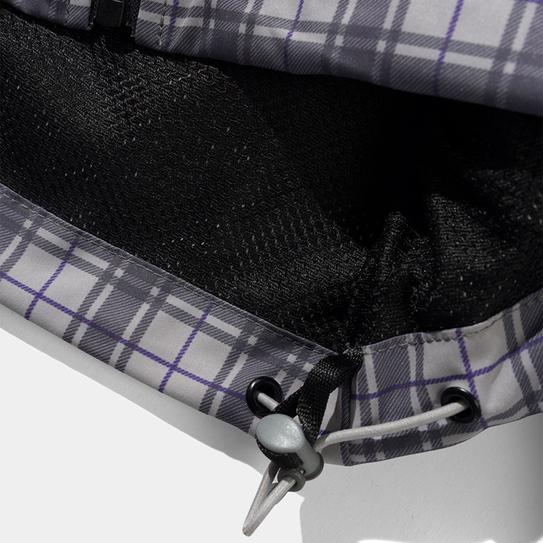 Butter Plaid Nylon Jacket Grey