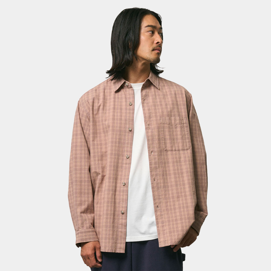 Gramicci Heavy Weight Checkered Shirt Plum