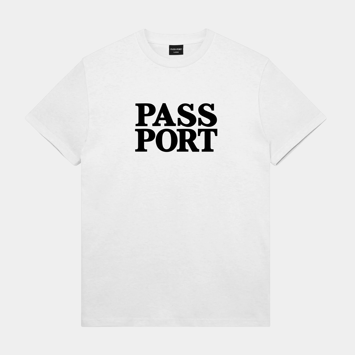 Pass~Port Official Stacked Tee White