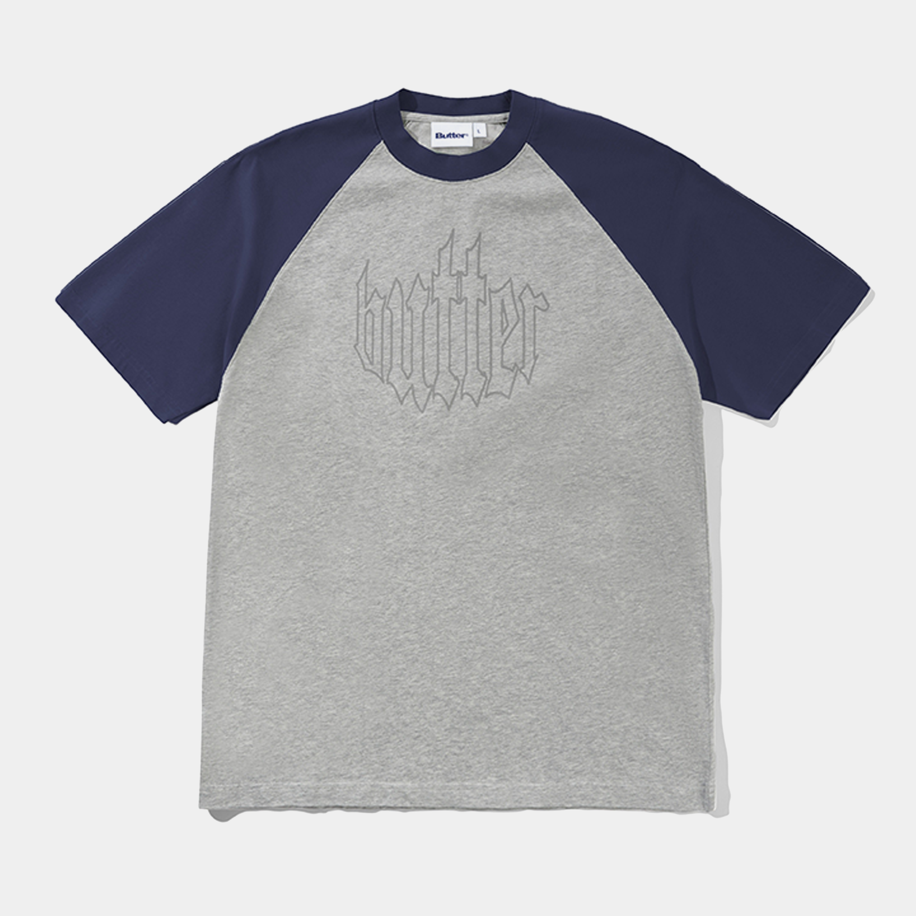 Butter Harvest Raglan Tee Navy + Heather