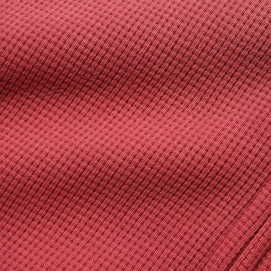 Butter Faded Waffle Zip-Thru Hood Washed Red