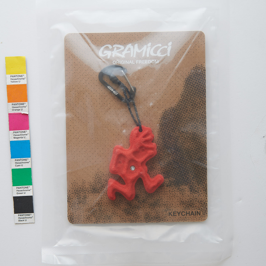 Gramicci Running Man Climbing Key Chain Red