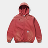 Butter Faded Waffle Zip-Thru Hood Washed Red