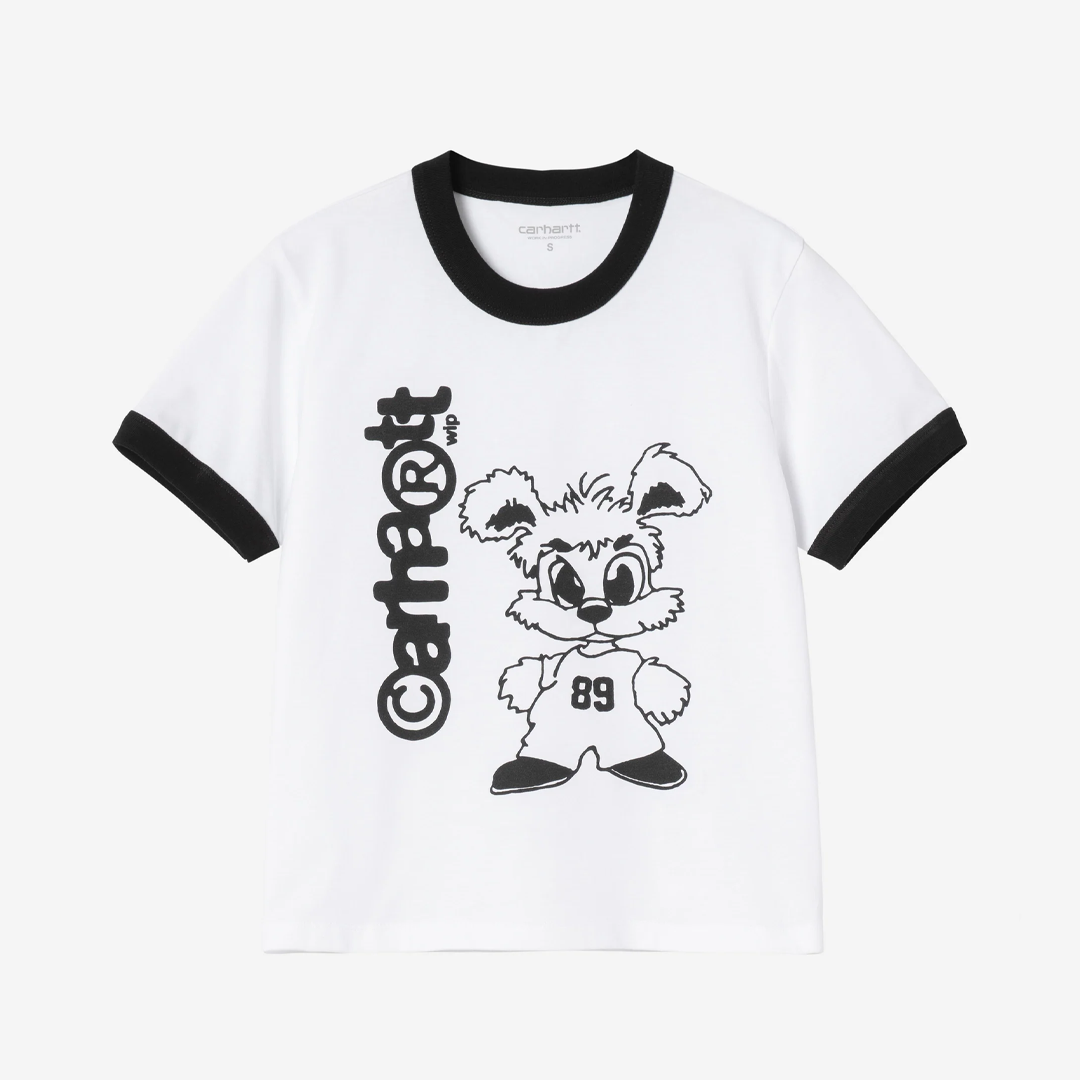 Carhartt WIP Women's IP Ringer T-Shirt White + Black