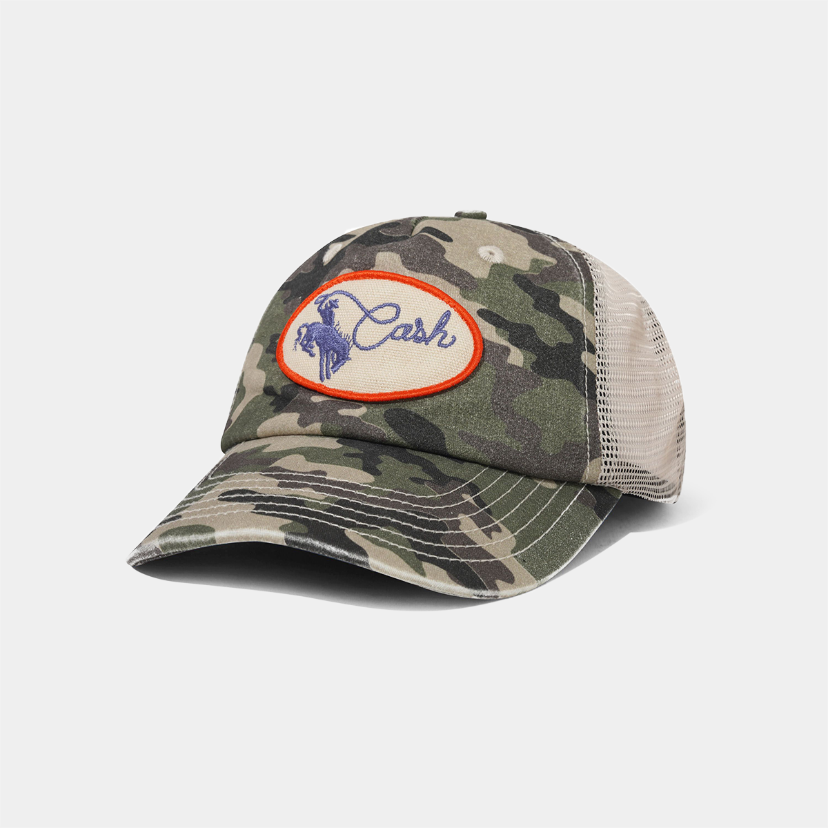 Cash Only Rodeo Trucker Cap Camo