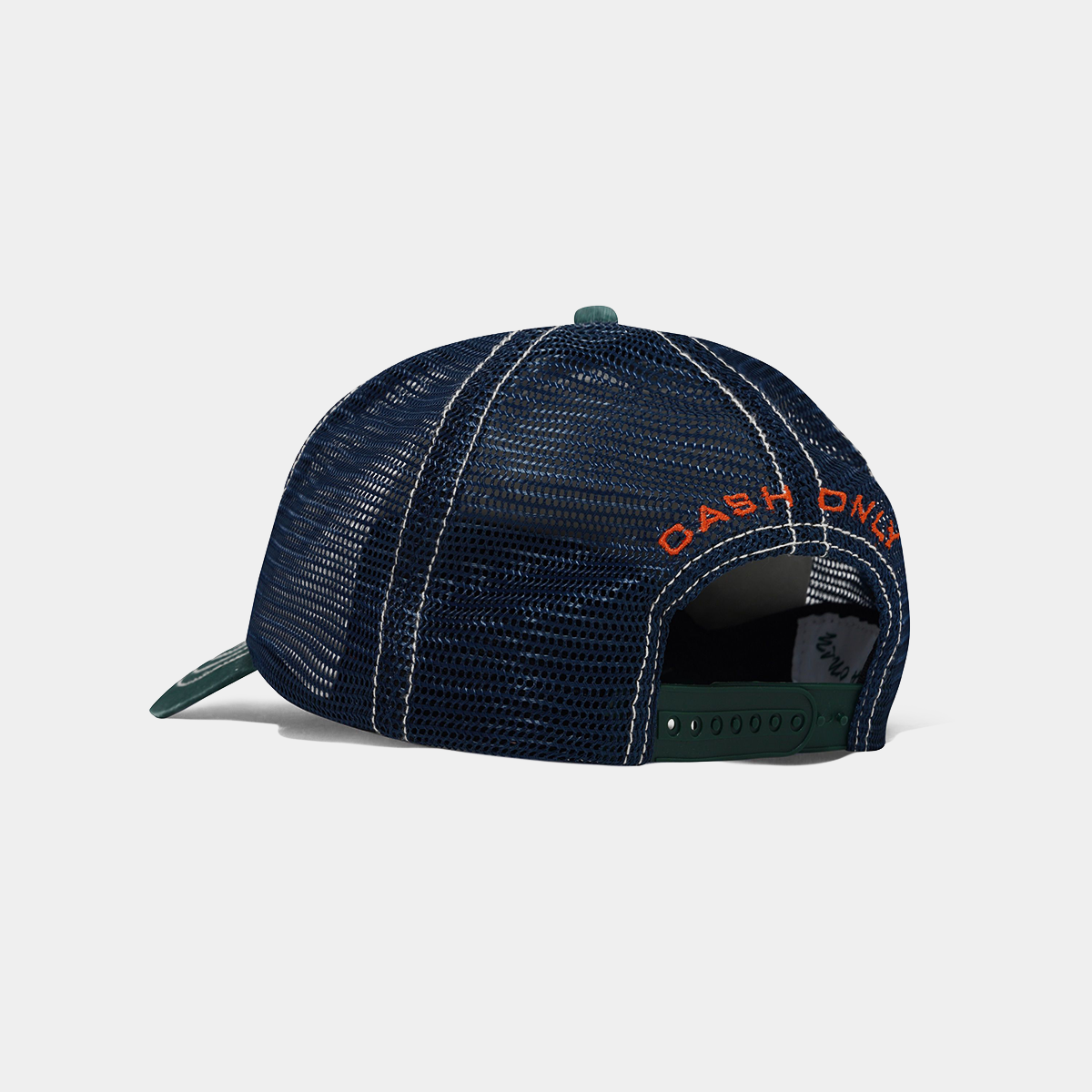 Cash Only Rodeo Trucker Cap Navy + Green
