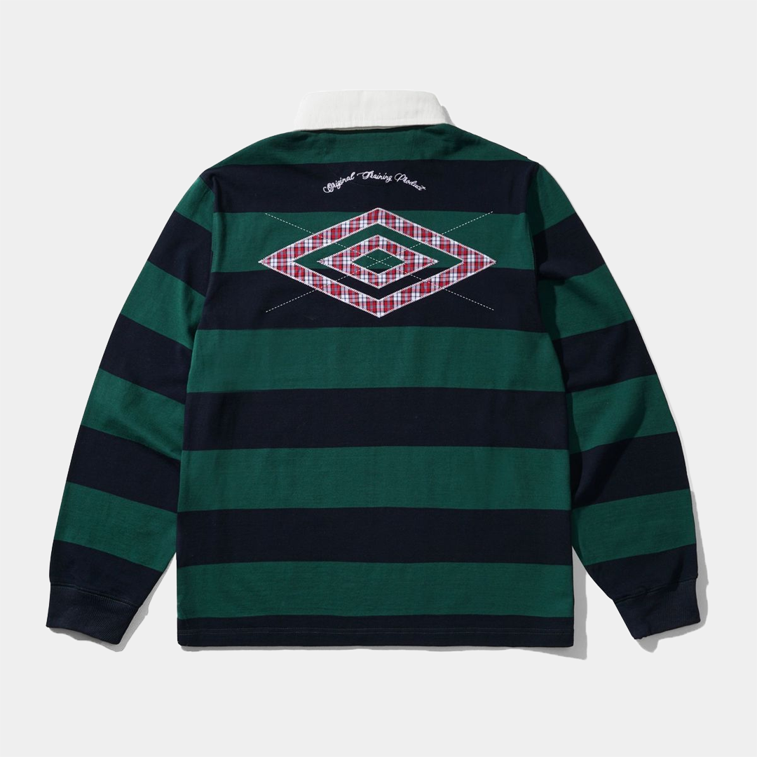 Butter x Umbro Victory Rugby Polo Navy + Forest