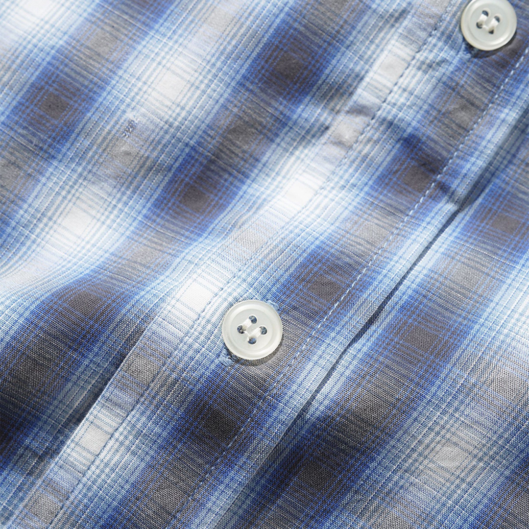 Butter Shadowplaid Shirt Blue